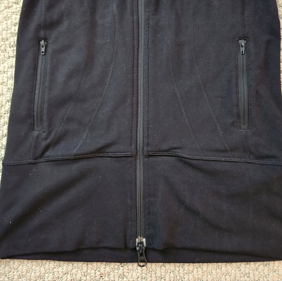 Lululemon Black Hooded Zip-Up Jacket Size 2 - Picture 6 of 9